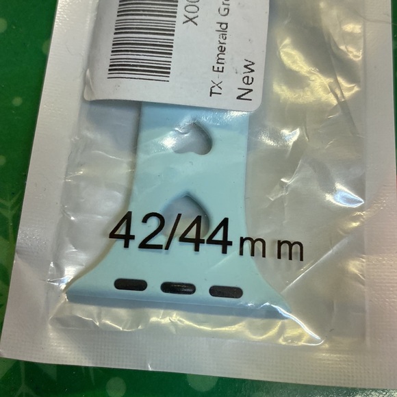 iPhone, watch bandit, size 42/44 MM turquoise with hearts new - Picture 2 of 4